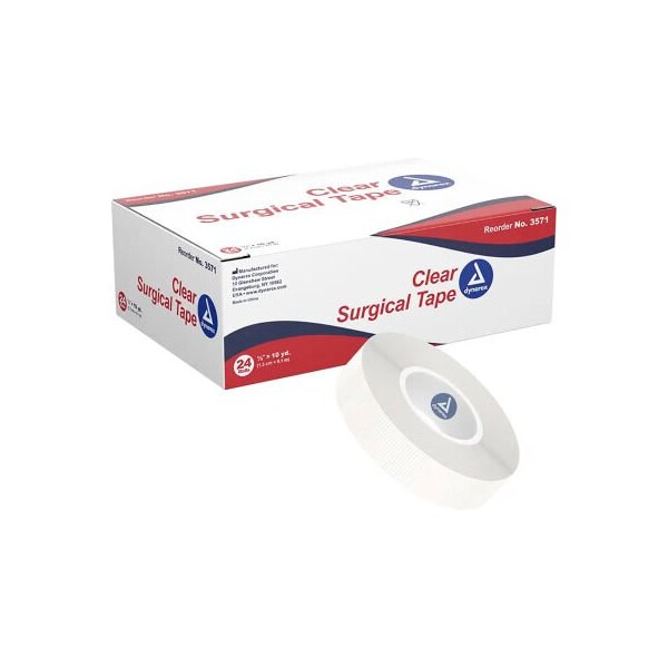 Dynarex Dynarex Transparent Surgical Tape, 1/2inW x 10 yards, Pack of 288 3571 - main